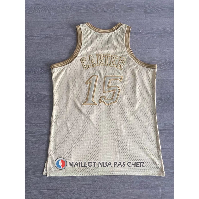 Maillot Toronto Raptors Vince Carter Mitchell & Ness 1998-99 Or